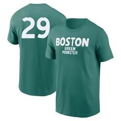 Abraham Toro Boston Red Sox Youth Green 2025 City Connect Wordmark Name & Number T-Shirt