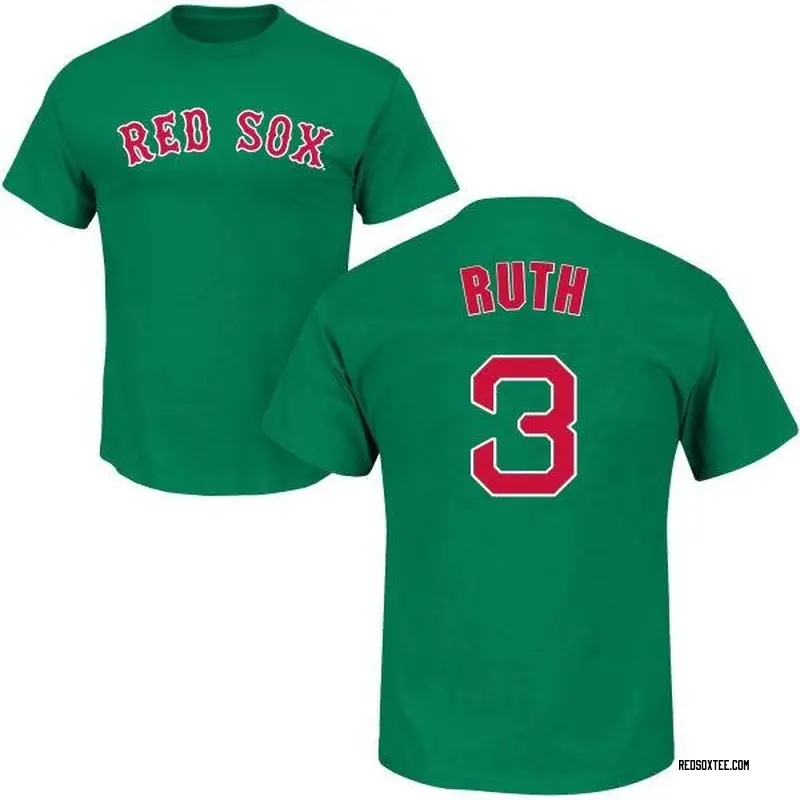 Babe Ruth Boston Red Sox Youth Green St. Patrick's Day Roster Name