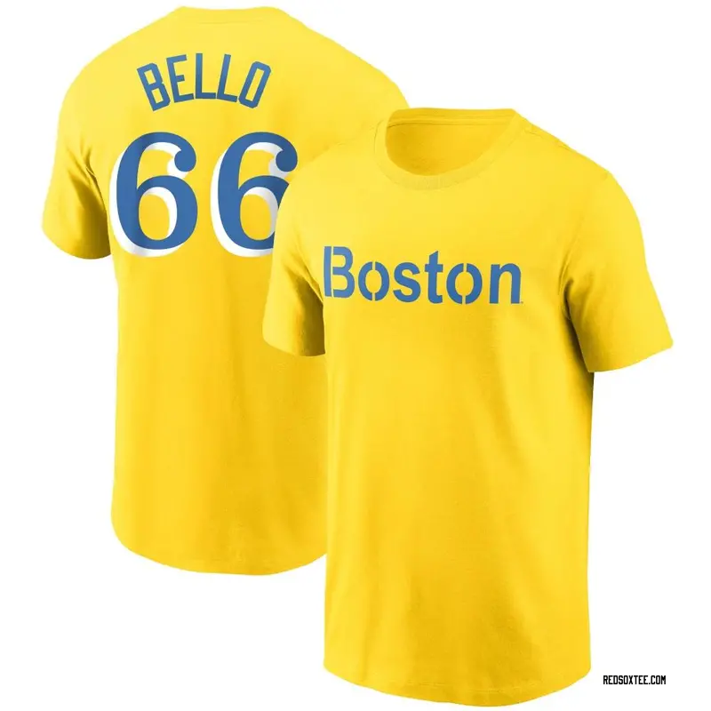 Brayan Bello Boston Red Sox Men's Gold City Connect Name & Number T-Shirt