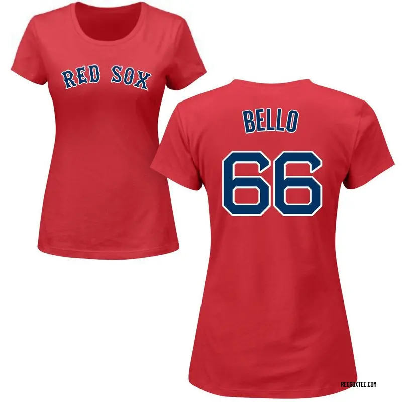 Brayan Bello Boston Red Sox Women's Red Roster Name & Number T-Shirt 