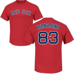 Brennan Bernardino Boston Red Sox Men's Scarlet Roster Name & Number T-Shirt -
