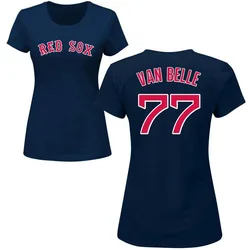Brian Van Belle Boston Red Sox Women's Navy Roster Name & Number T-Shirt -
