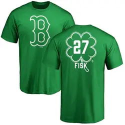Carlton Fisk Boston Red Sox Women's Black Midnight Mascot V-Neck T-Shirt 