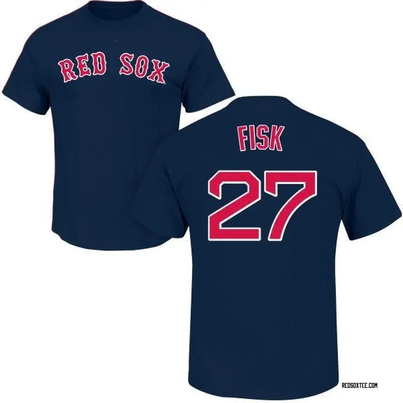 Carlton Fisk Boston Red Sox Youth Navy Roster Name & Number T-Shirt 