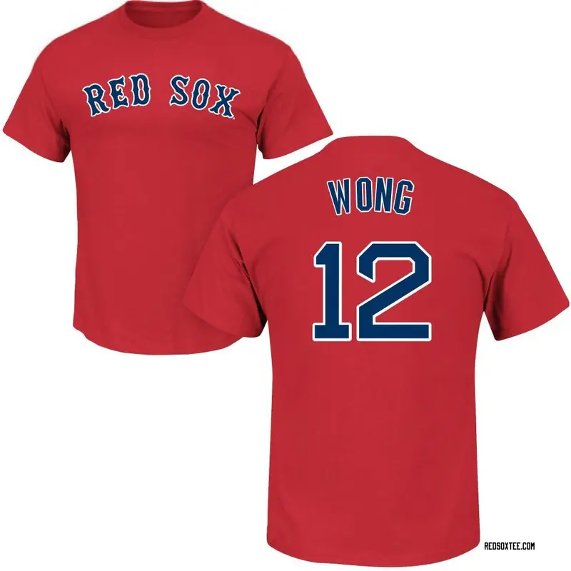 Connor Wong Boston Red Sox Youth Scarlet Roster Name & Number T-Shirt 