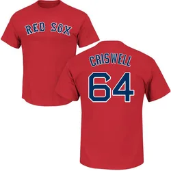 Cooper Criswell Boston Red Sox Men's Scarlet Roster Name & Number T-Shirt -