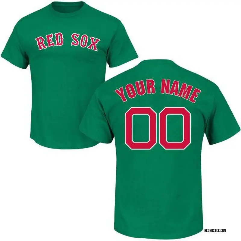 Custom Boston Red Sox Youth Green St. Patrick's Day Roster Name