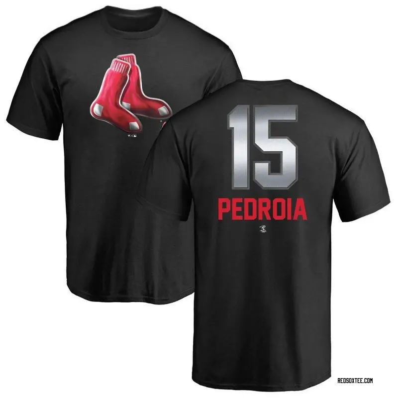 Dustin Pedroia Boston Red Sox Youth Black Midnight Mascot T-Shirt 