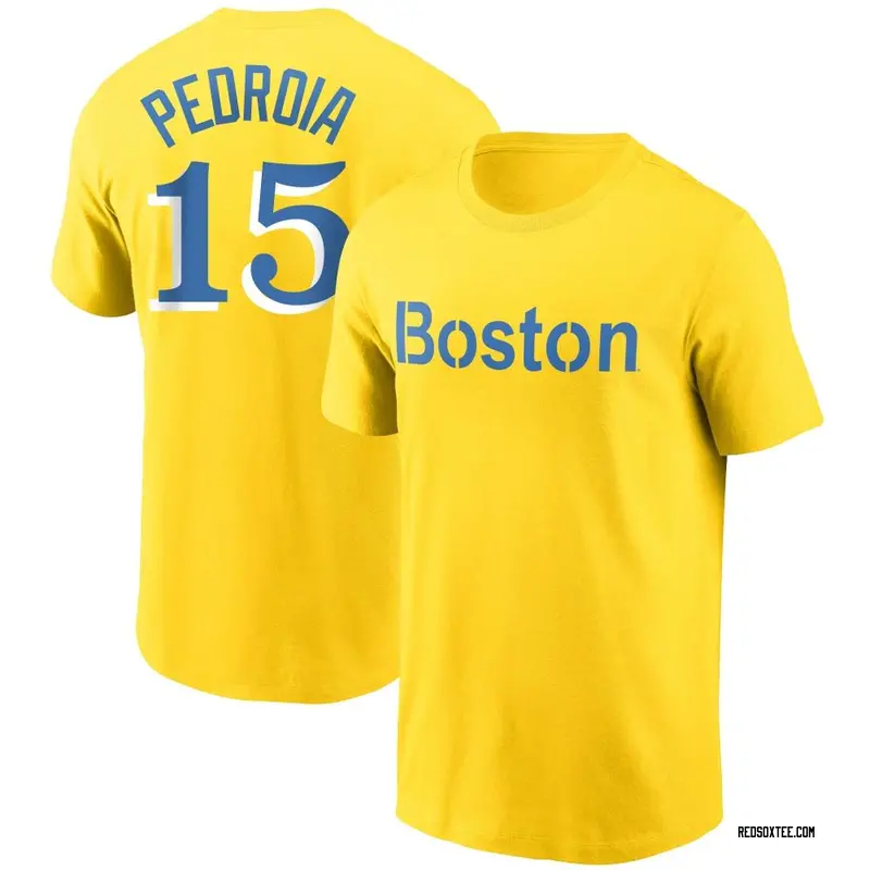 Dustin Pedroia Boston Red Sox Youth Gold City Connect Name