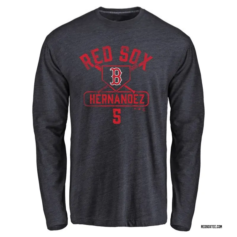 Enrique Hernandez Boston Red Sox Men's Navy Base Runner Tri-Blend Long  Sleeve T-Shirt 