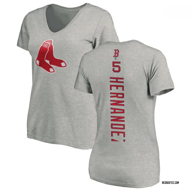 Enrique Hernandez Boston Red Sox Women's Backer Slim Fit T-Shirt - Ash