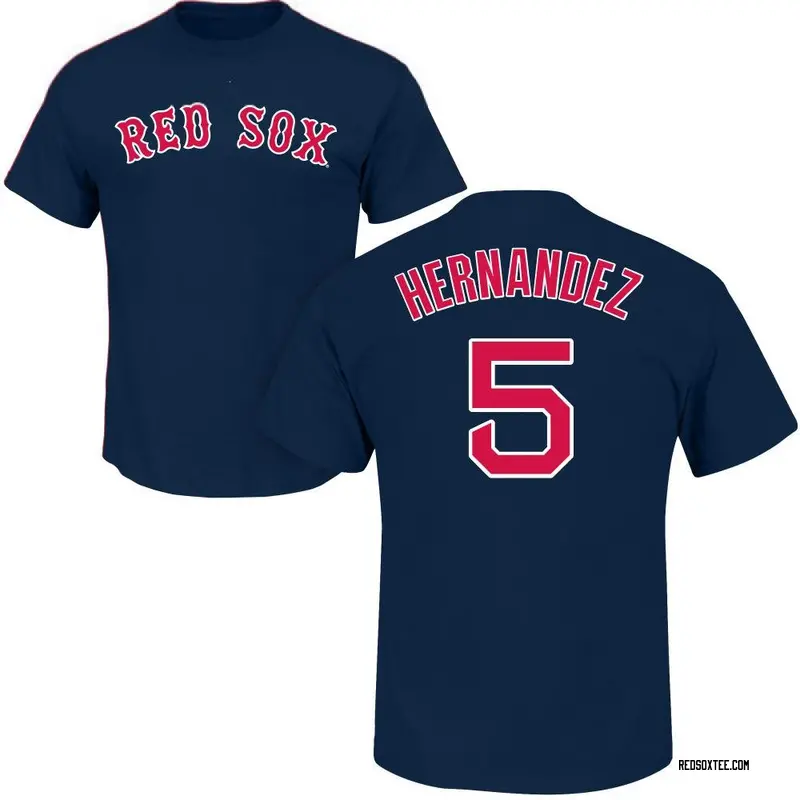 Enrique Hernandez Boston Red Sox Youth Navy Roster Name & Number T