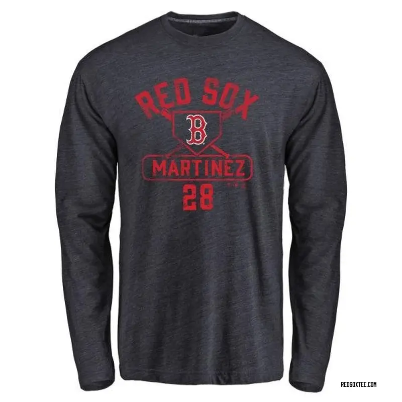 J.D. Martinez Boston Red Sox Youth Navy Base Runner Tri-Blend Long Sleeve T- Shirt 