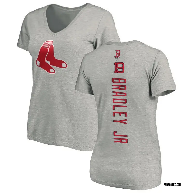 Jackie Bradley Jr. Boston Red Sox Women's Backer Slim Fit T-Shirt - Ash