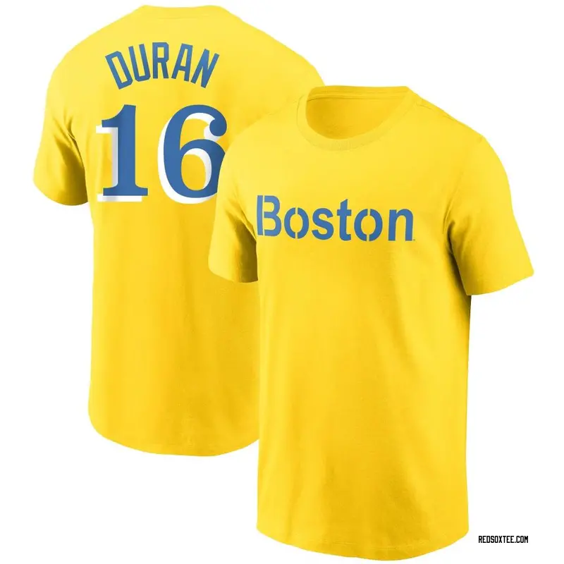 Jarren Duran Boston Red Sox Youth Gold City Connect Name & Number