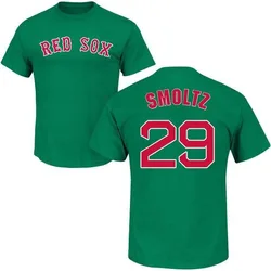 John Smoltz Boston Red Sox Men's Green St. Patrick's Day Roster Name & Number T-Shirt -