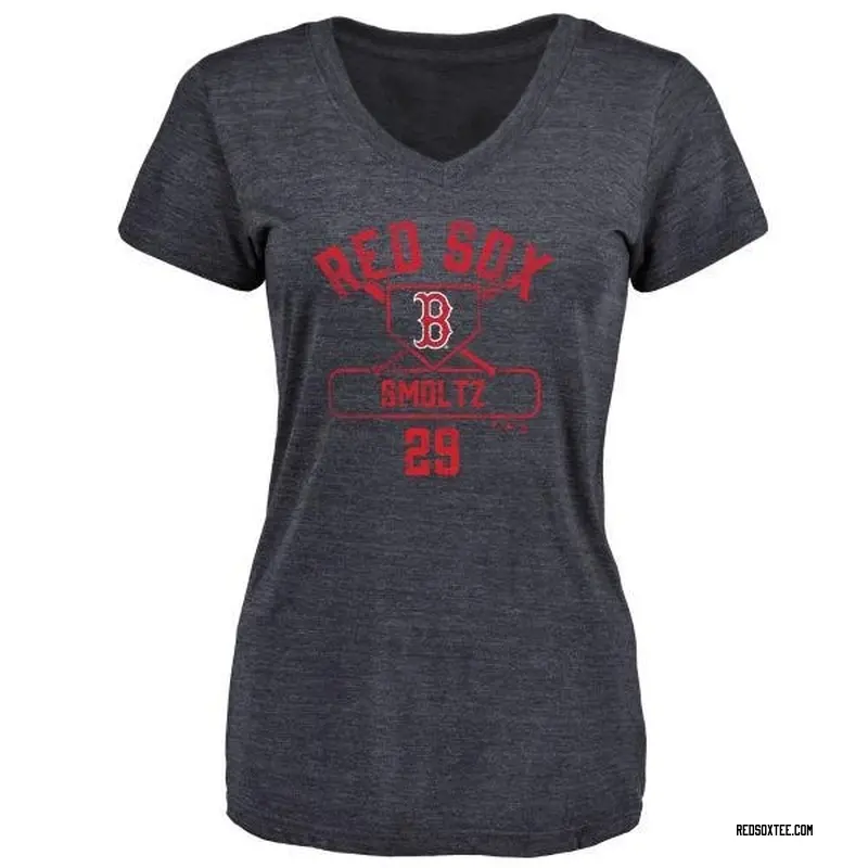John Smoltz Boston Red Sox Women's Navy Branded Base Runner Tri