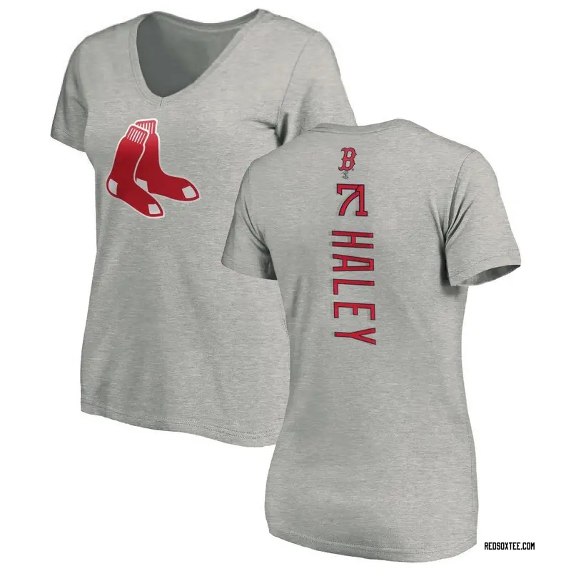 Justin Haley Boston Red Sox Women's Backer Slim Fit T-Shirt - Ash