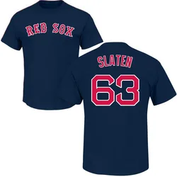 Justin Slaten Boston Red Sox Men's Navy Roster Name & Number T-Shirt -
