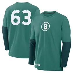 Justin Slaten Boston Red Sox Youth Green 2025 City Connect Collection Performance Game Day Long Sleeve Name & Number T-Shirt