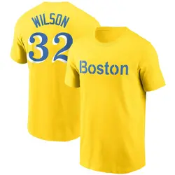 Justin Wilson Boston Red Sox Men's Gold City Connect Name & Number T-Shirt