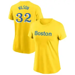 Justin Wilson Boston Red Sox Women's Gold City Connect Name & Number T-Shirt
