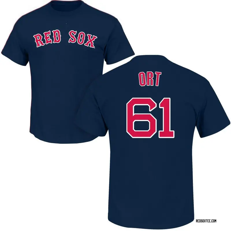 Kaleb Ort Boston Red Sox Men's Navy Roster Name & Number T-Shirt 