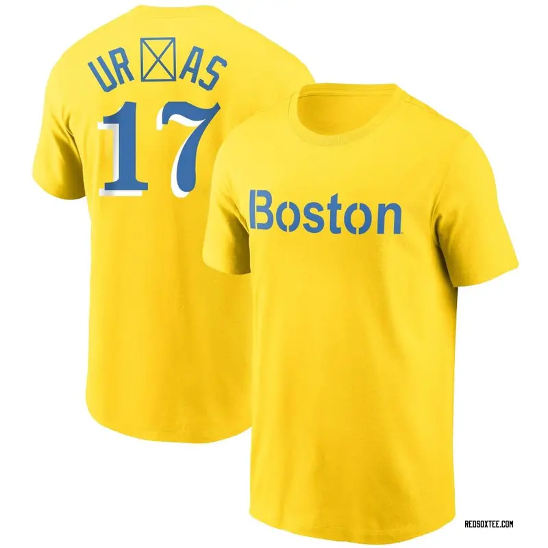 Luis Urias Boston Red Sox Youth Gold City Connect Name & Number T