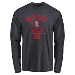 Marcelo Mayer Boston Red Sox Men's Navy Base Runner Tri-Blend Long Sleeve T-Shirt -