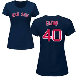 Nate Eaton Boston Red Sox Women's Navy Roster Name & Number T-Shirt -