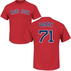 Phillips Valdez Boston Red Sox Men's Scarlet Roster Name & Number T-Shirt -