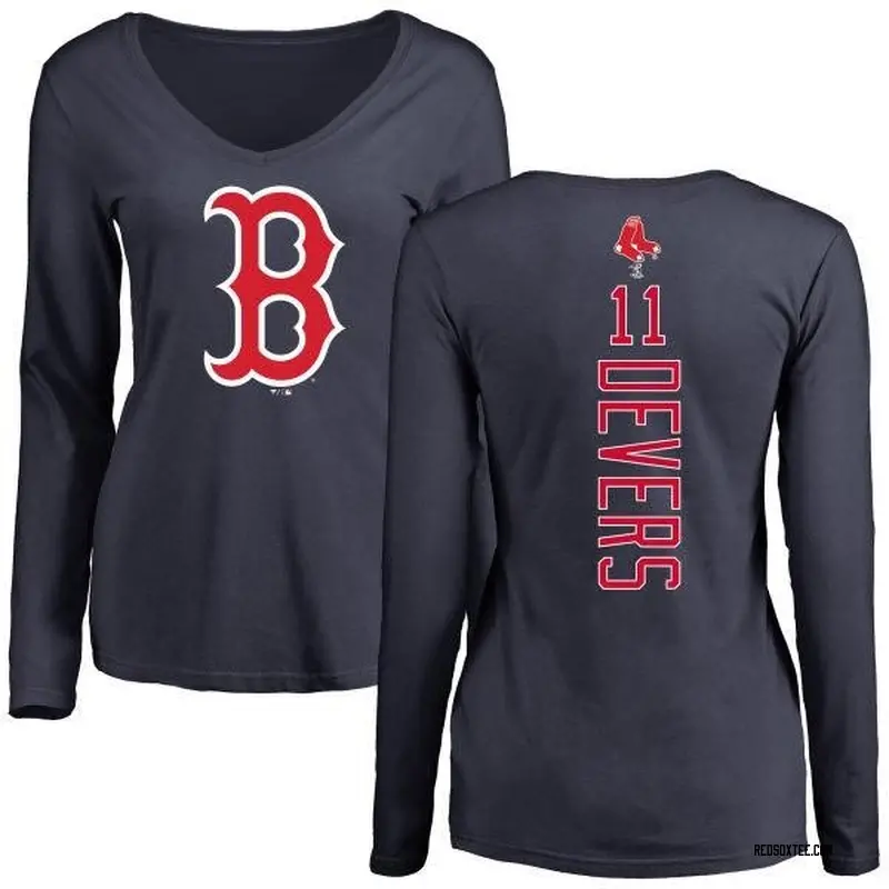 Rafael Devers Boston Red Sox Women's Navy Backer Slim Fit Long