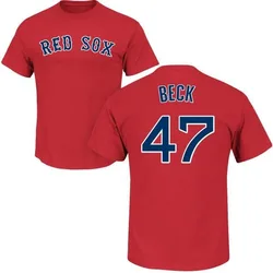 Rod Beck Boston Red Sox Men's Scarlet Roster Name & Number T-Shirt -