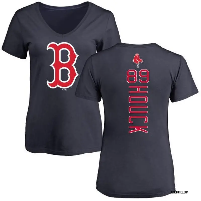 Tanner Houck Boston Red Sox Women's Navy Backer Slim Fit T-Shirt 