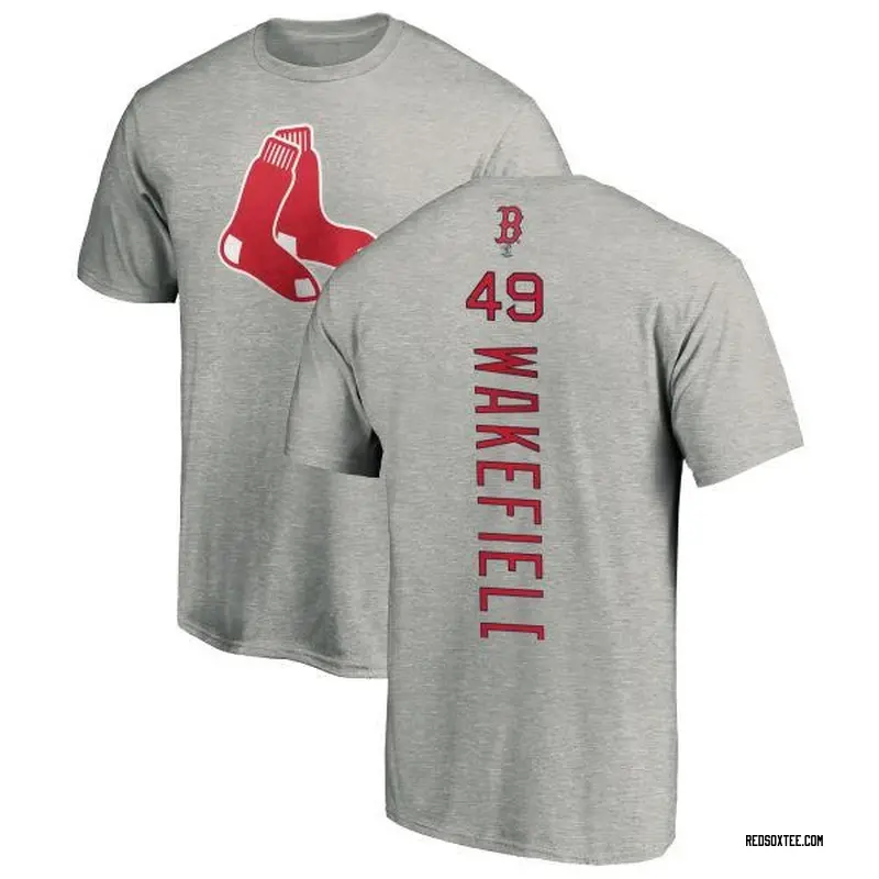 Tim Wakefield Boston Red Sox Men's Backer T-Shirt - Ash