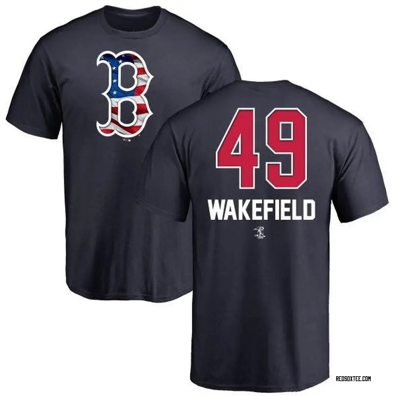 Tim Wakefield Boston Red Sox Men's Scarlet Roster Name & Number T-Shirt 