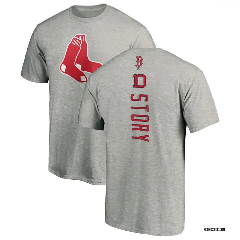 Trevor Story Boston Red Sox Youth Backer T-Shirt - Ash