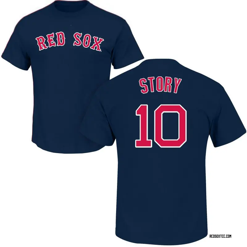 Trevor Story Boston Red Sox Youth Navy Roster Name & Number T-Shirt 