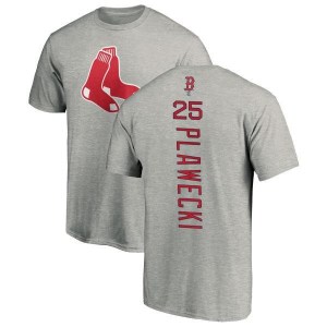 Kevin Plawecki Boston Red Sox Men's Backer T-Shirt - Ash