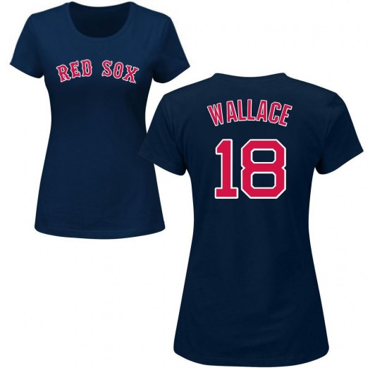 Jacob Wallace Boston Red Sox Women's Navy Roster Name & Number T-Shirt -